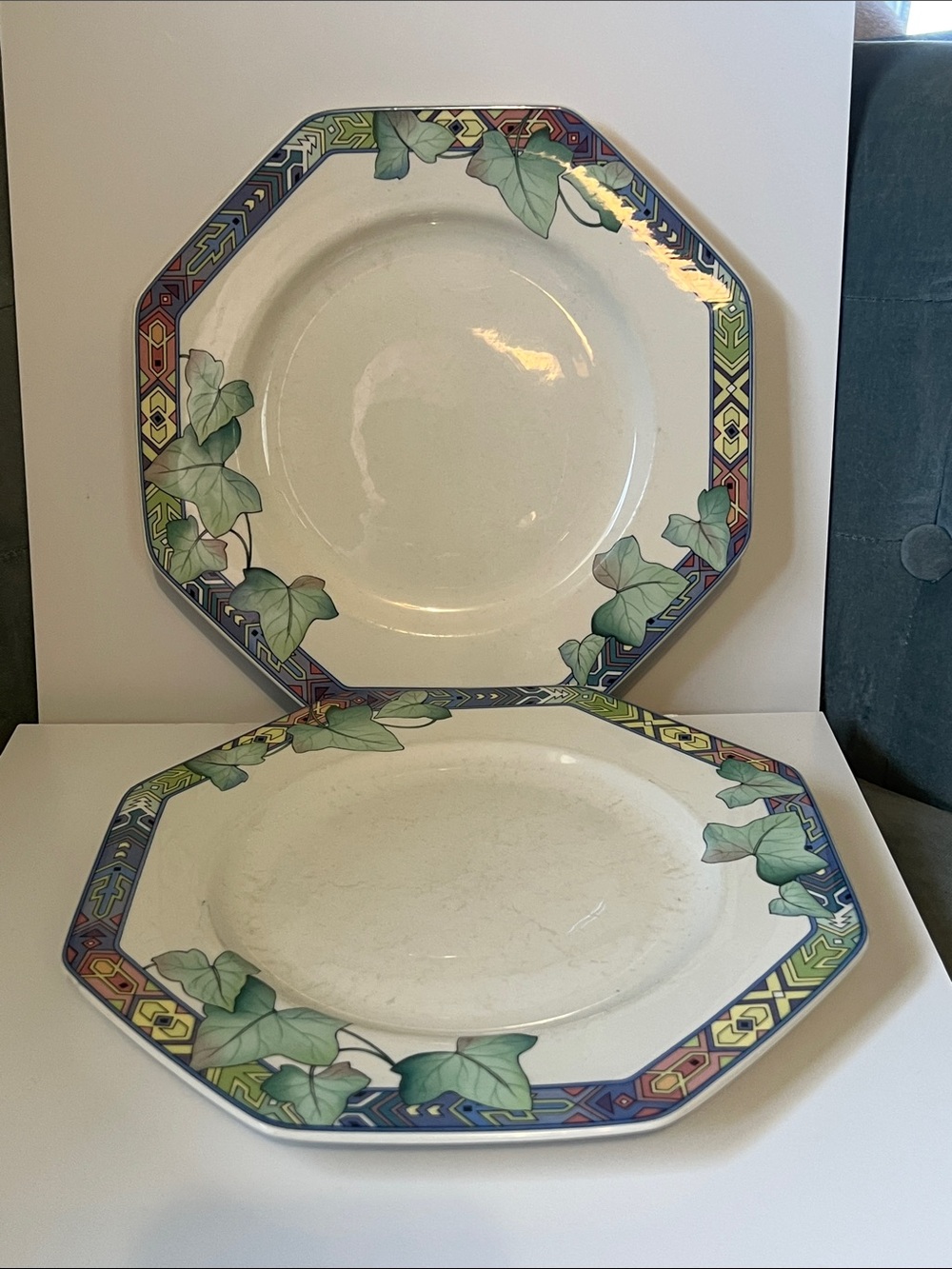 Villeroy & Boch PASADENA Octagon Dinner Plates Set of 2 anno 1748 Germany
